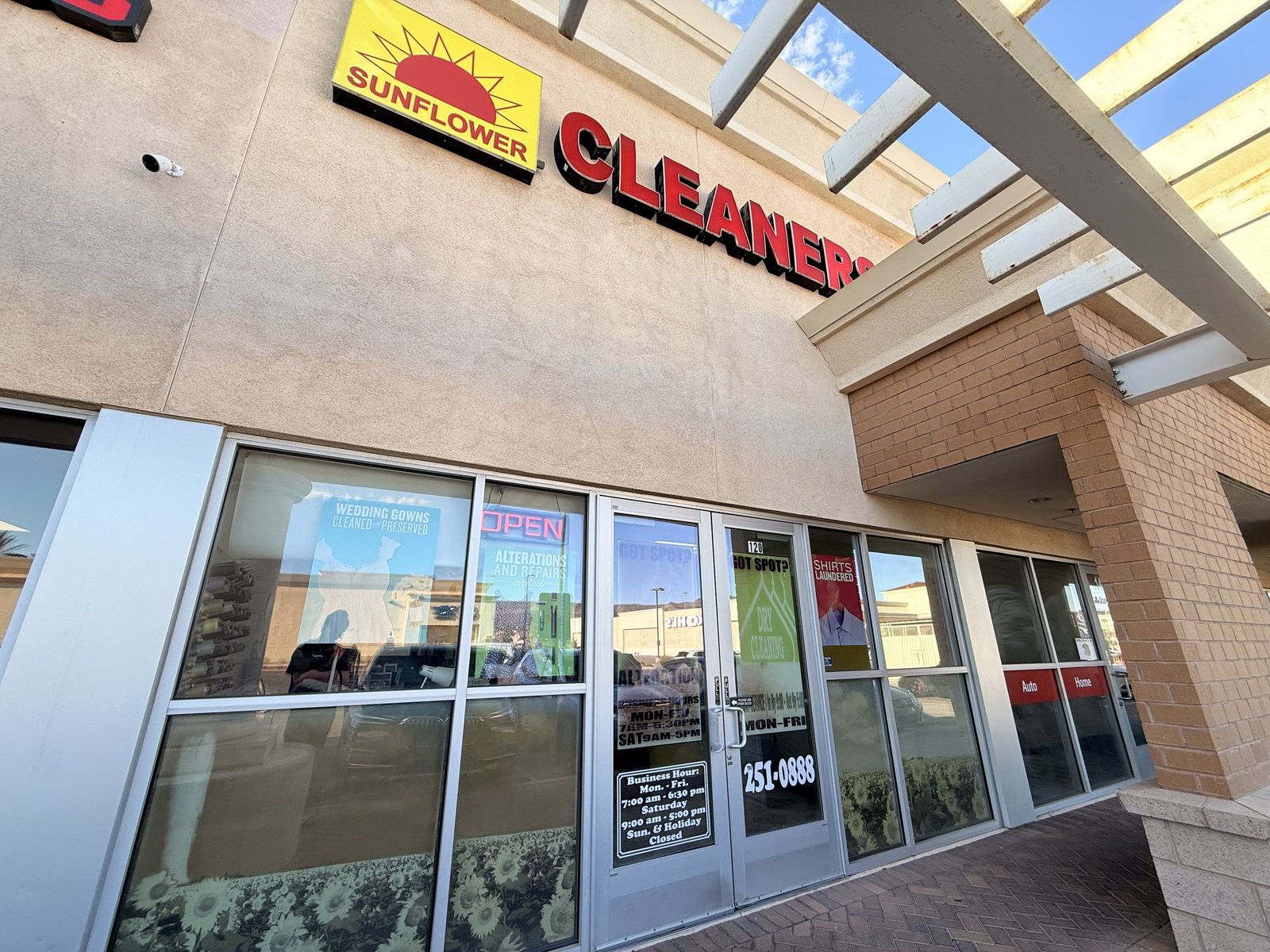 Sunflower Cleaners storefront on N Valle Verde Dr in Henderson, in front of Kohl's